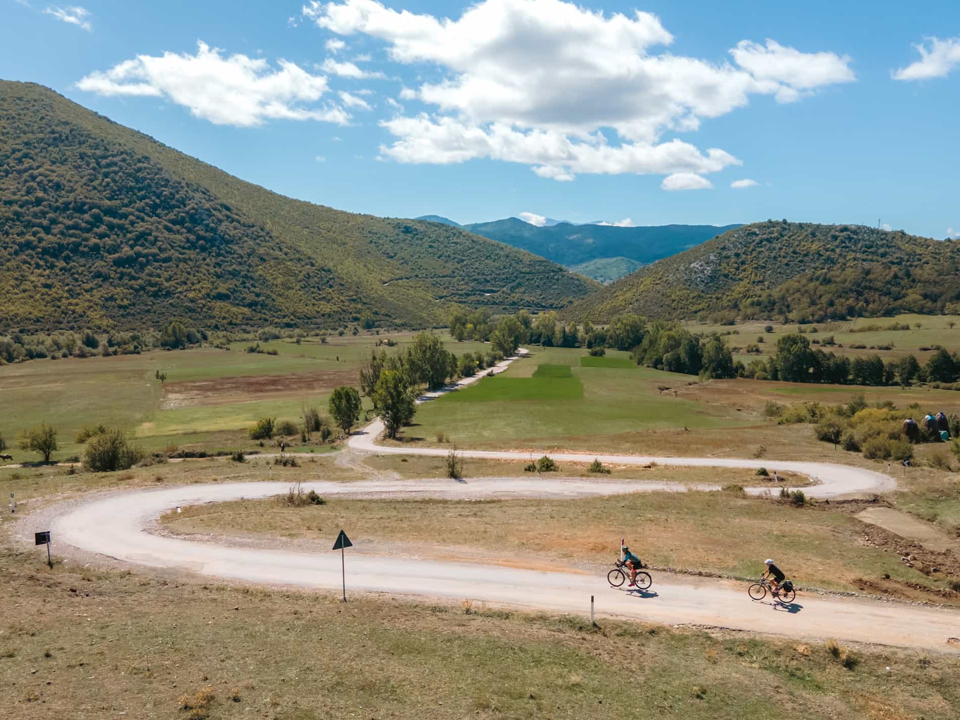 Cycling Albania valley
