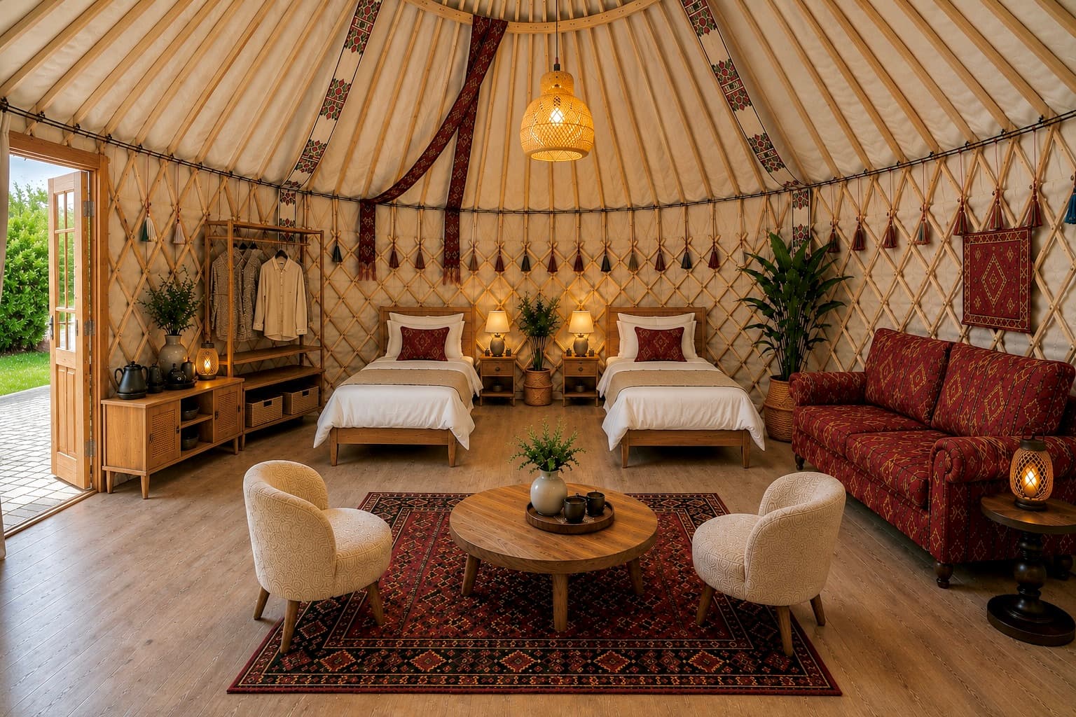 New Yurt at Seyyod Camp in the Nuratau Mountains.