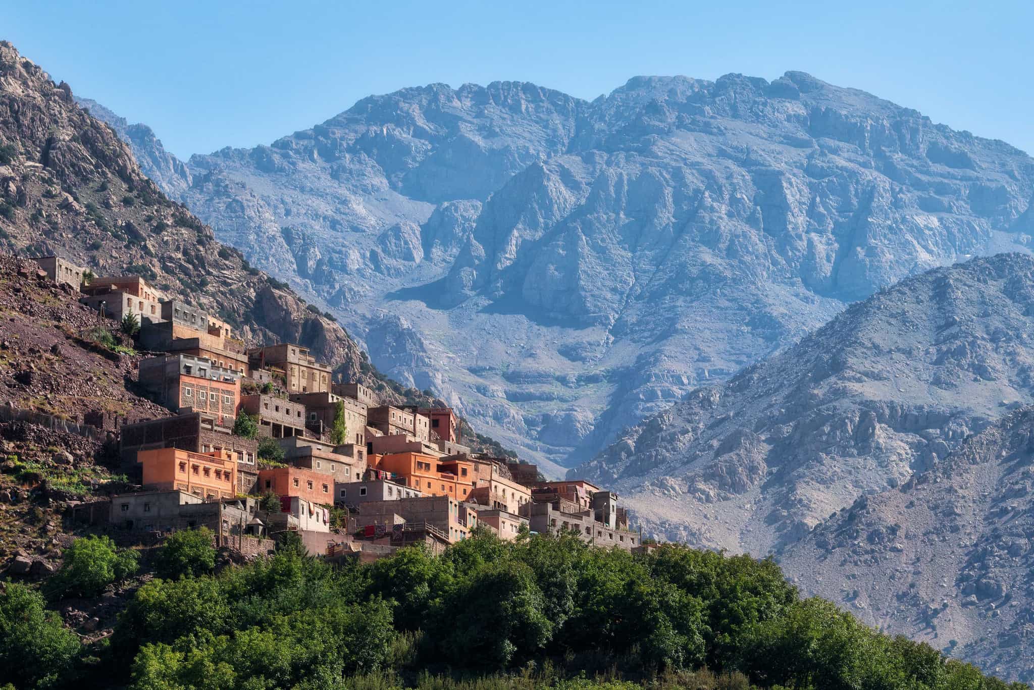 Imlil village in the Atlas Mountains, Morocco.