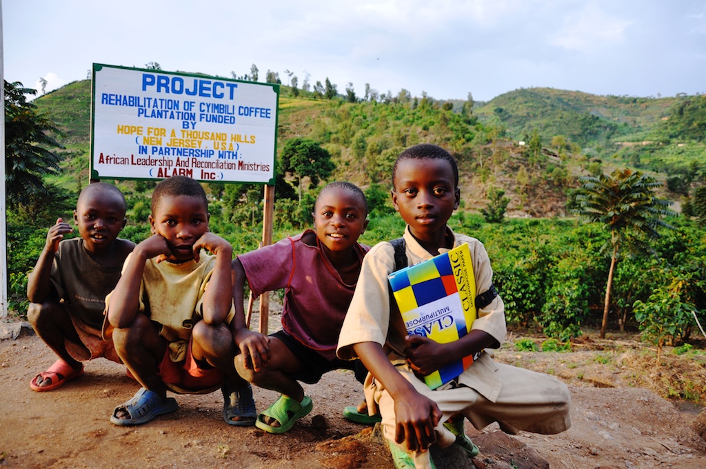 Local children from the Cyimbili Hills area. Photo: Hope for a Thousand Hills