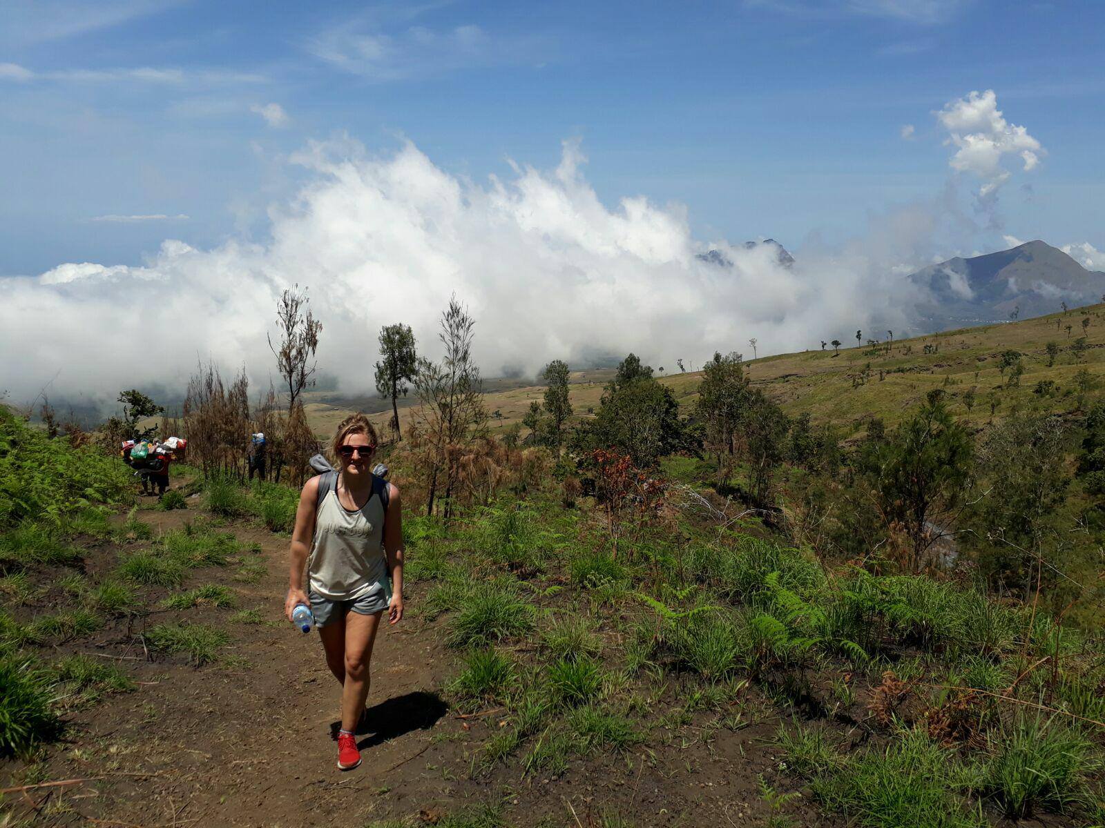 Trekking on Mt. Rinjani, Indonesia