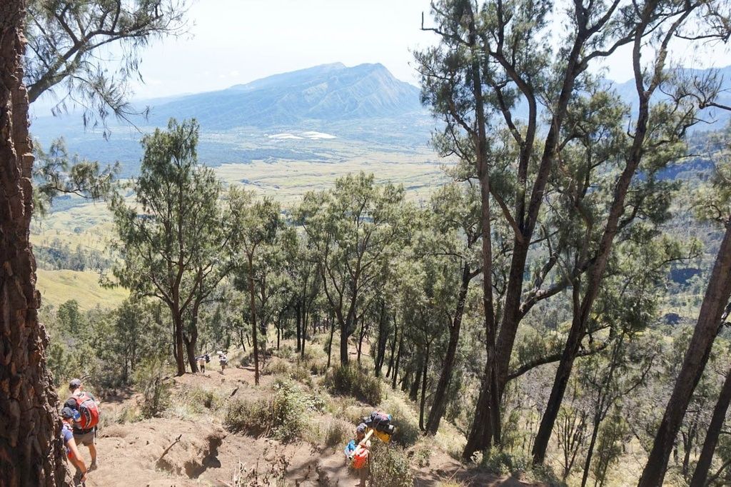 Trekking on Mt. Rinjani, Indonesia