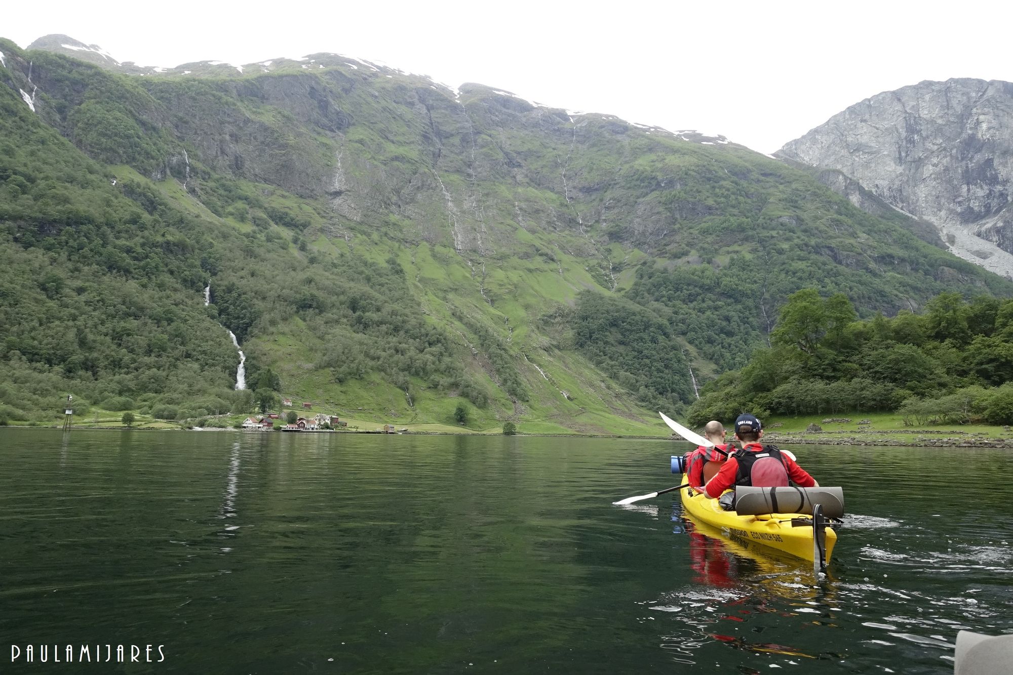 Kayaking Nærøyfjord, Norway Kayaking the Nærøyfjord in Norway.
