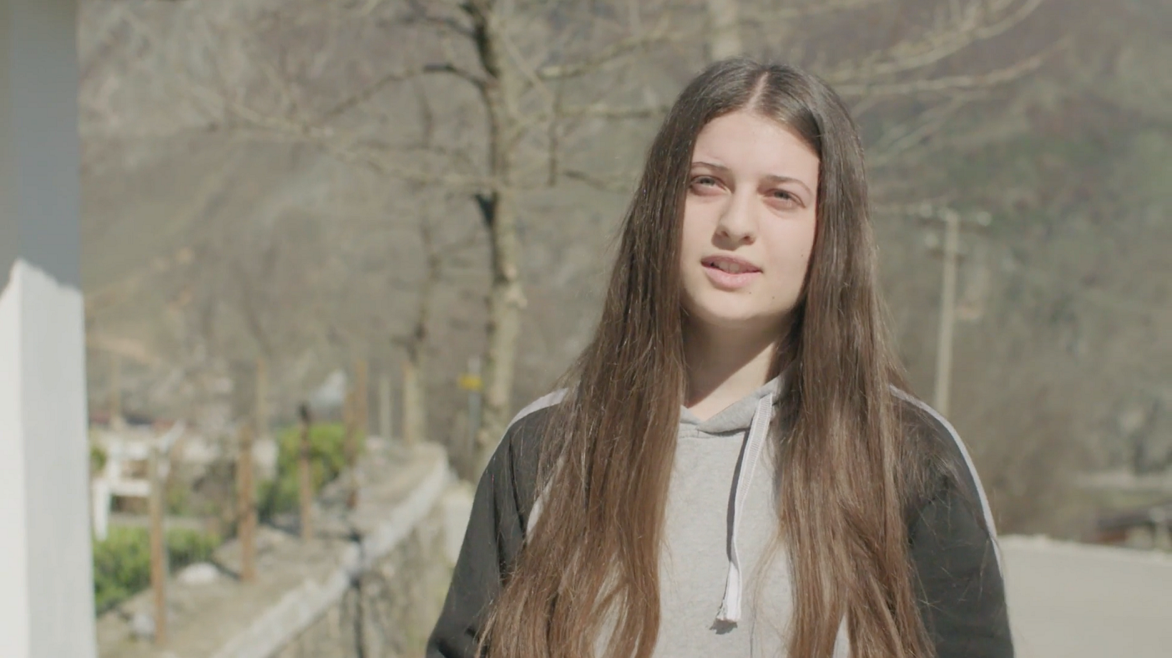 A local girl in Albania, who lives near the Vjosa River.