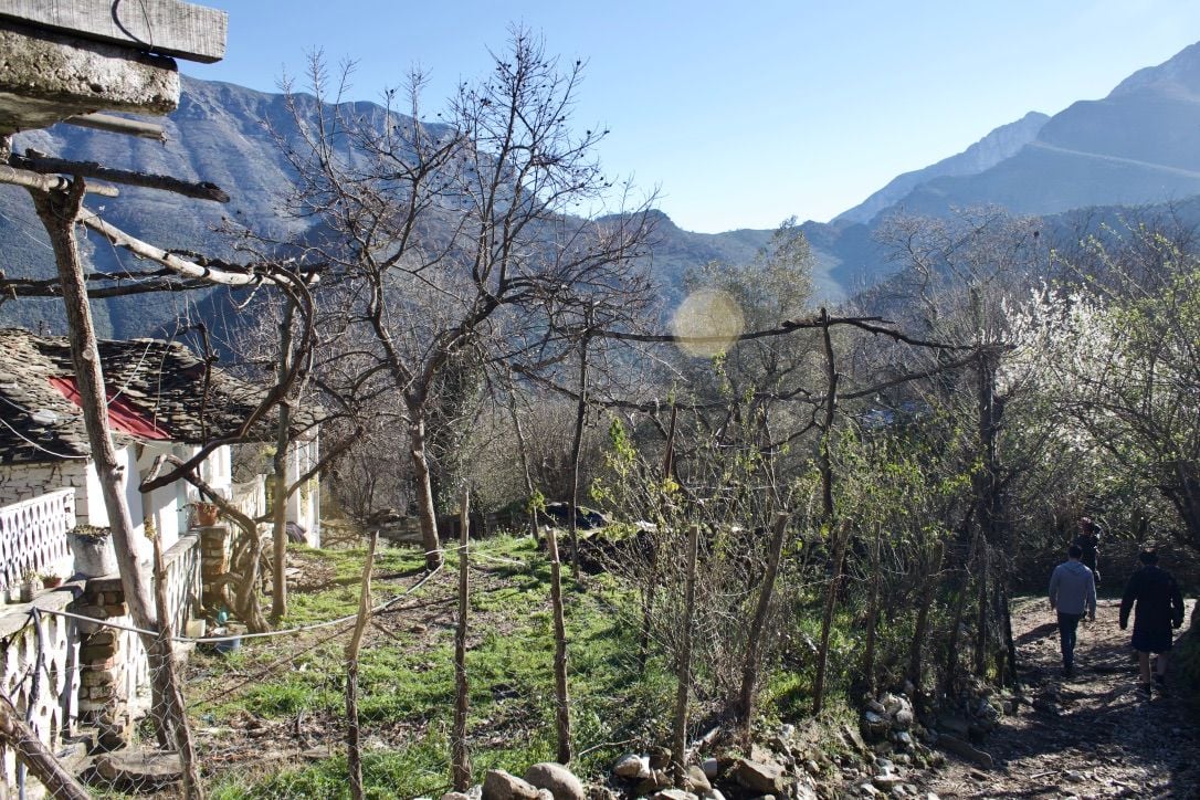 A Village near the Vjosa river in Albania