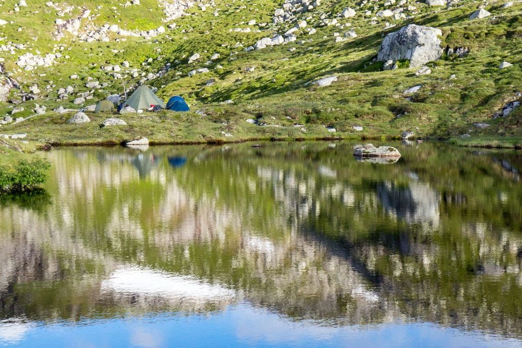 A wild camp at Lysefjord in Norway