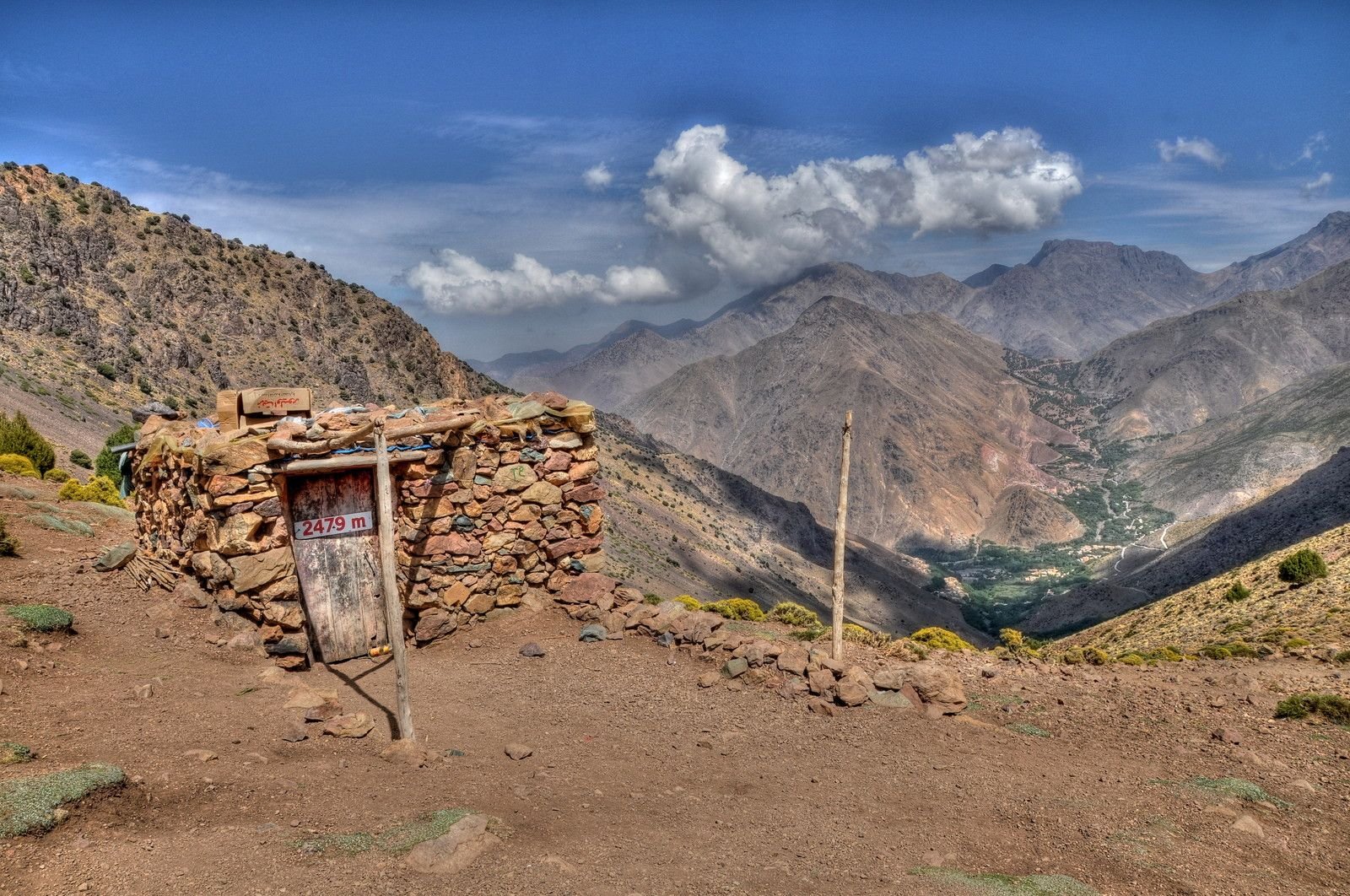 Atlas Mountains, Morocco A small refuge in the Atlas Mountains, at an elevation of 2,479m