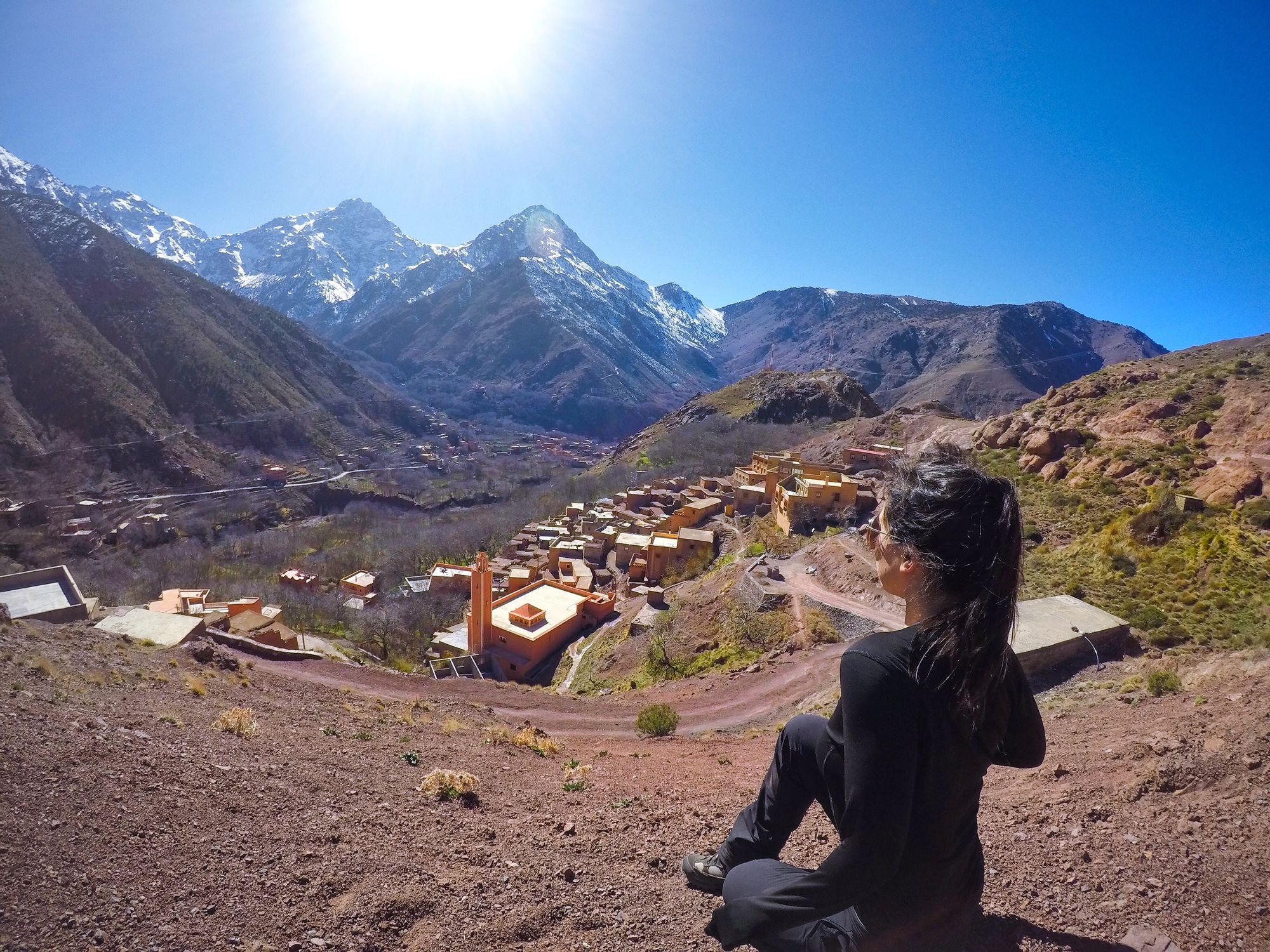 Atlas Mountains, Morocco A woman poses in the Atlas Mountains of Morocco.