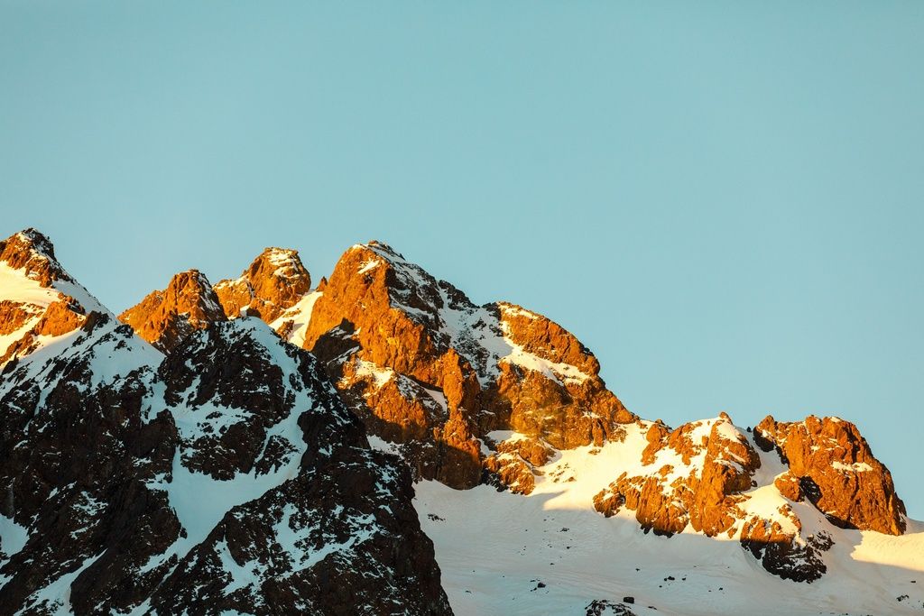 The Atlas Mountains in the sunset, Morocco