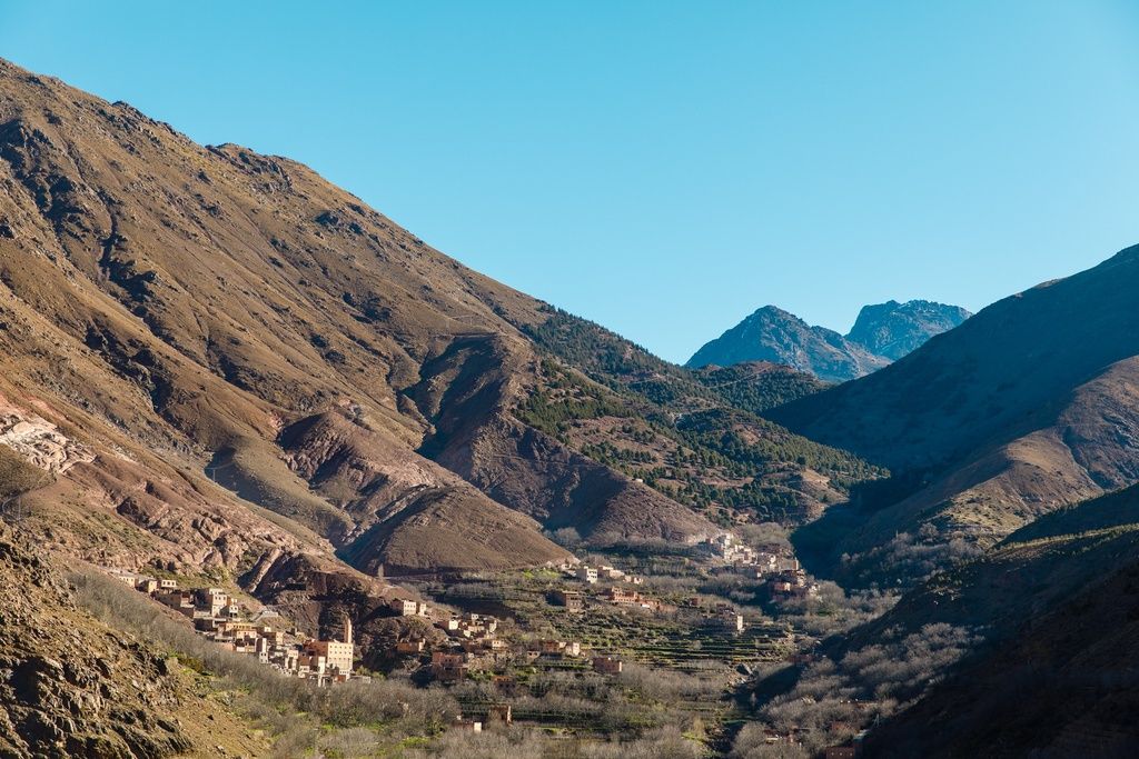 A traditional village in the Atlas Mountains, Morocco