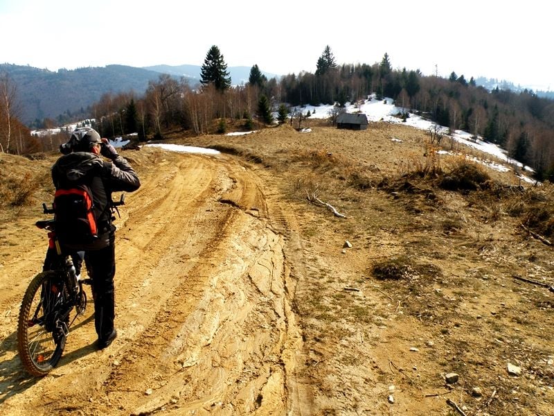 Biking along the Mărginimea Sibiului, in the south of Transylvania.