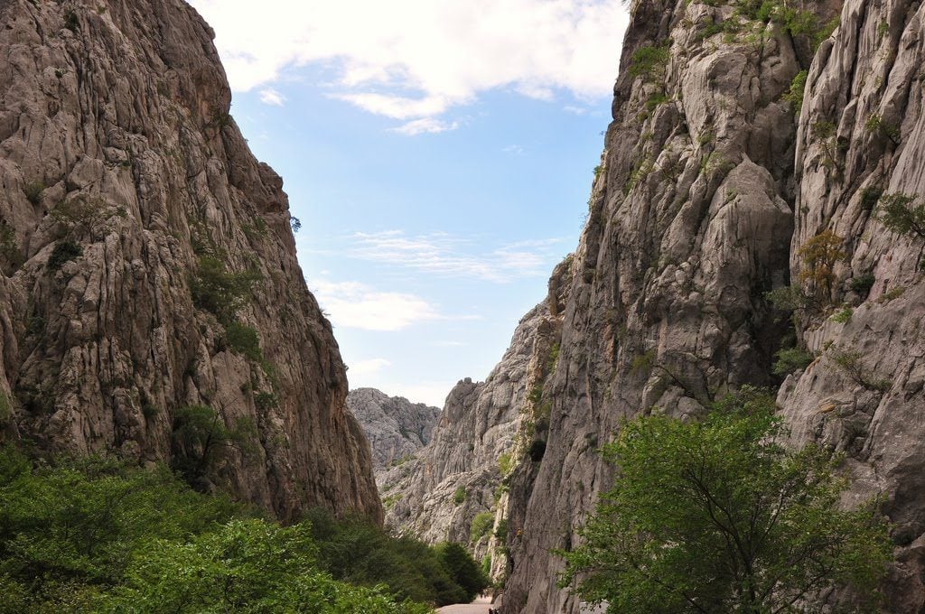 A canyon in the Paklenica National Park, Lika Region, Croatia