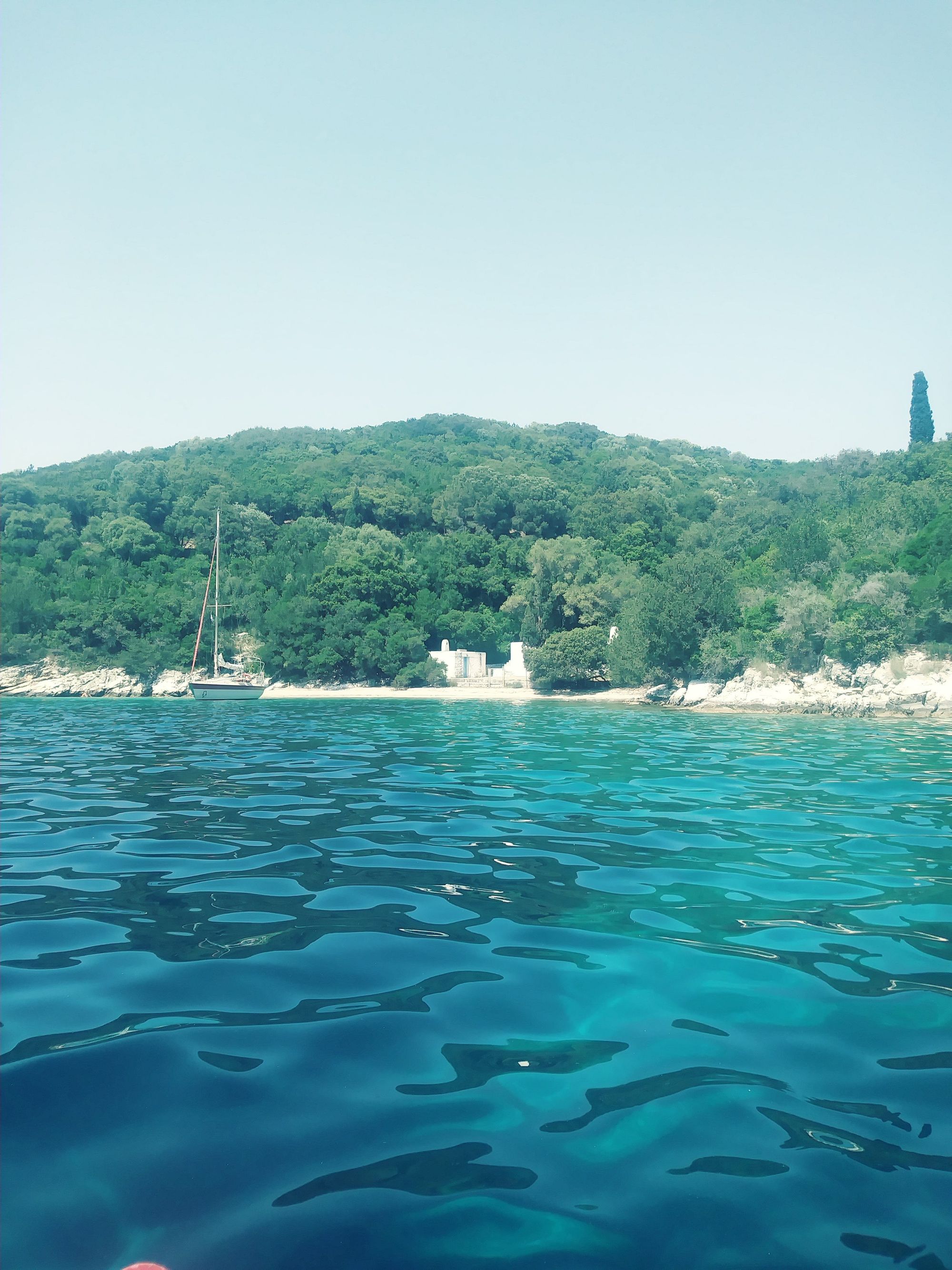 A small island of the coast in Greece.