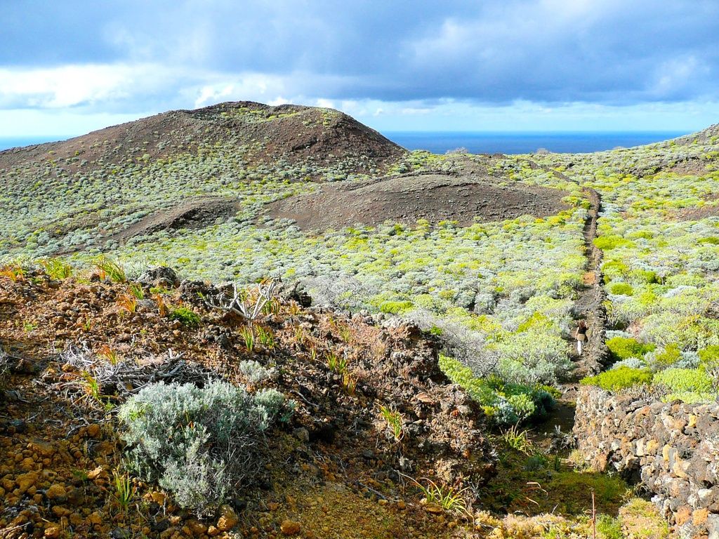 The volcanic landscape of the Canary Islands.
