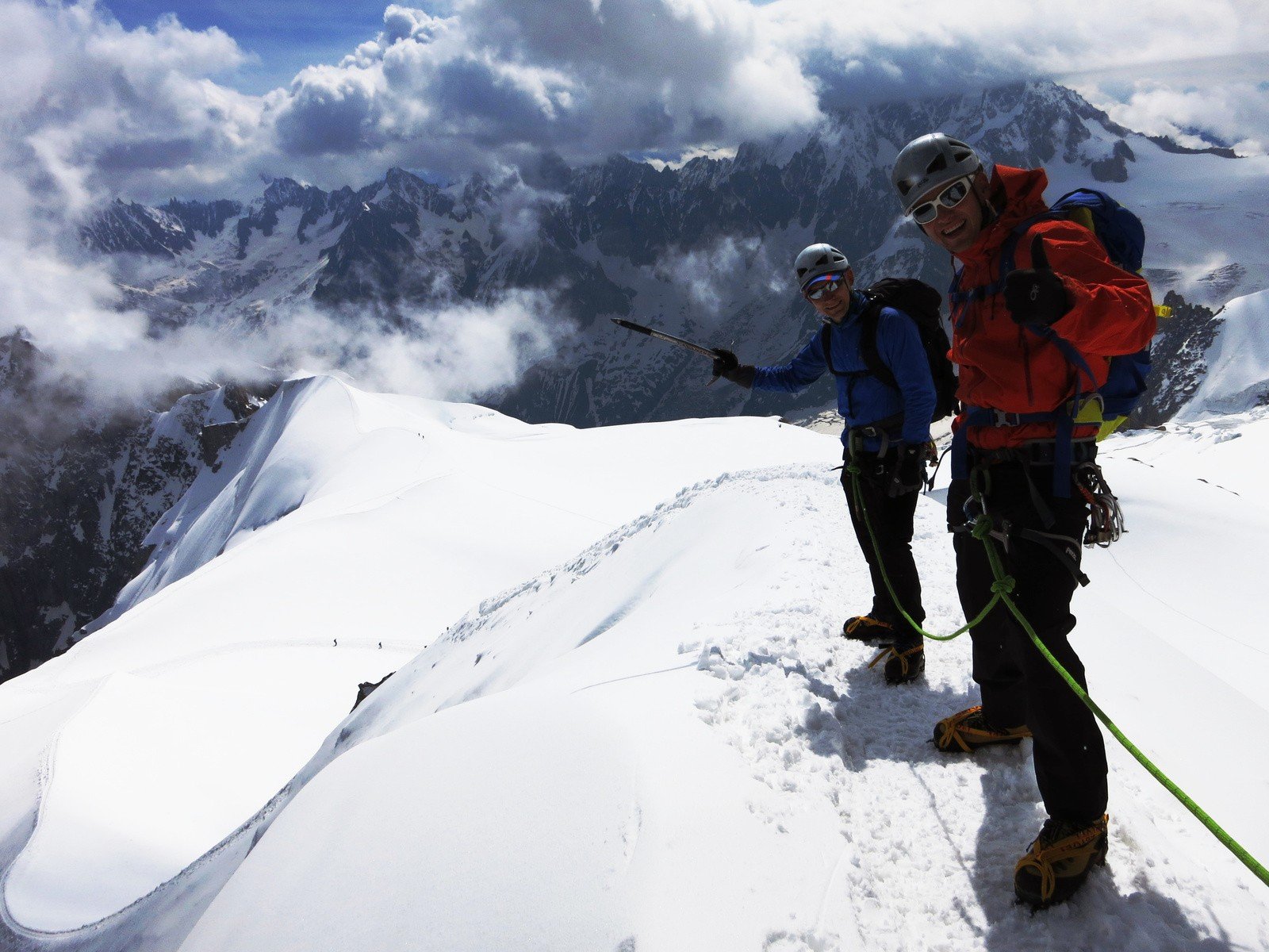 Climbers on Mont Blanc