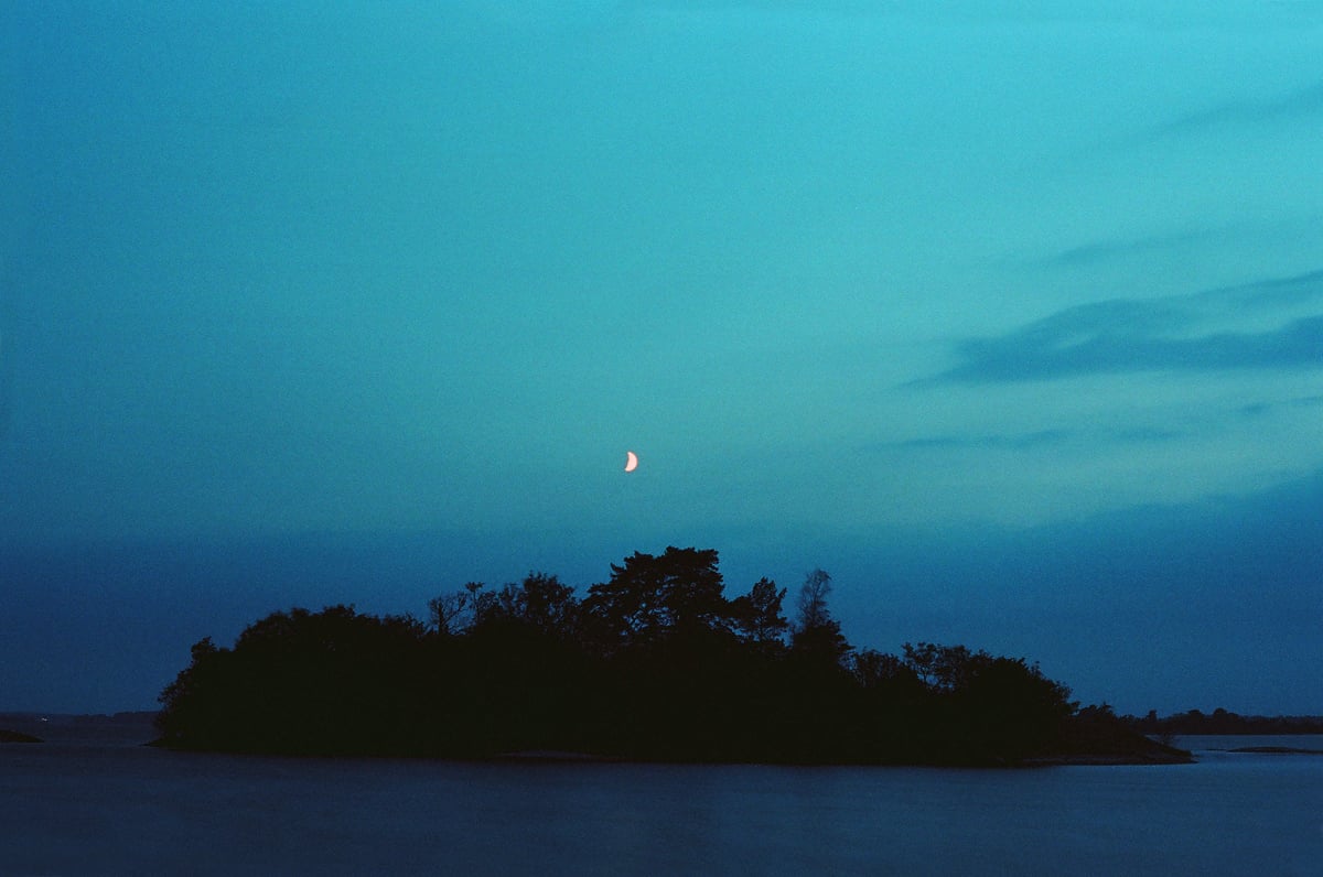 The 'blue hour' - twilight in the Saint Anna Archipelago, Sweden.