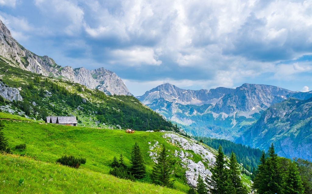 A hut in the Bosnia and Herzegovina mountains