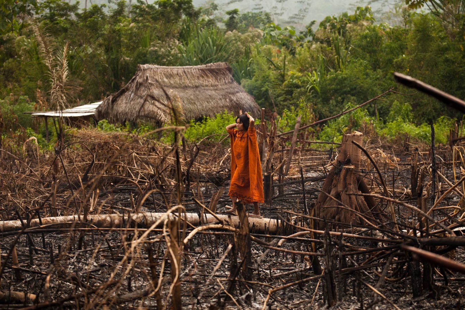 An indigenous woman in Ashaninka villager, in Peru’s Ene Valley.