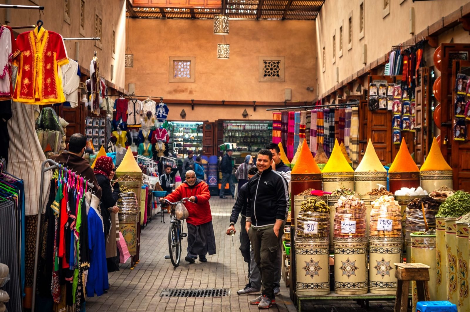 Inside a souk in Marrakech