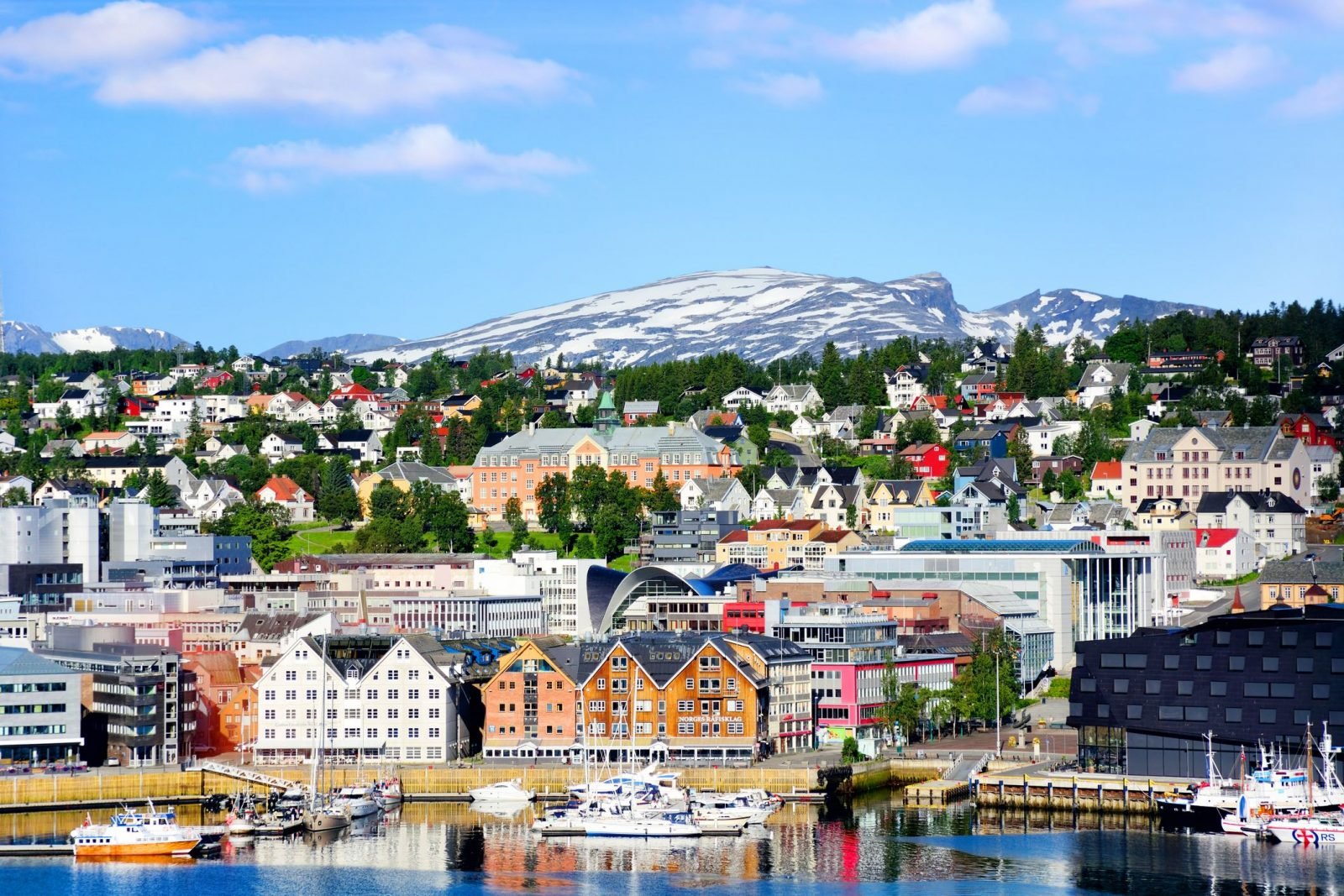 Colourful Tromsø, the world's northernmost city, in Norway.
