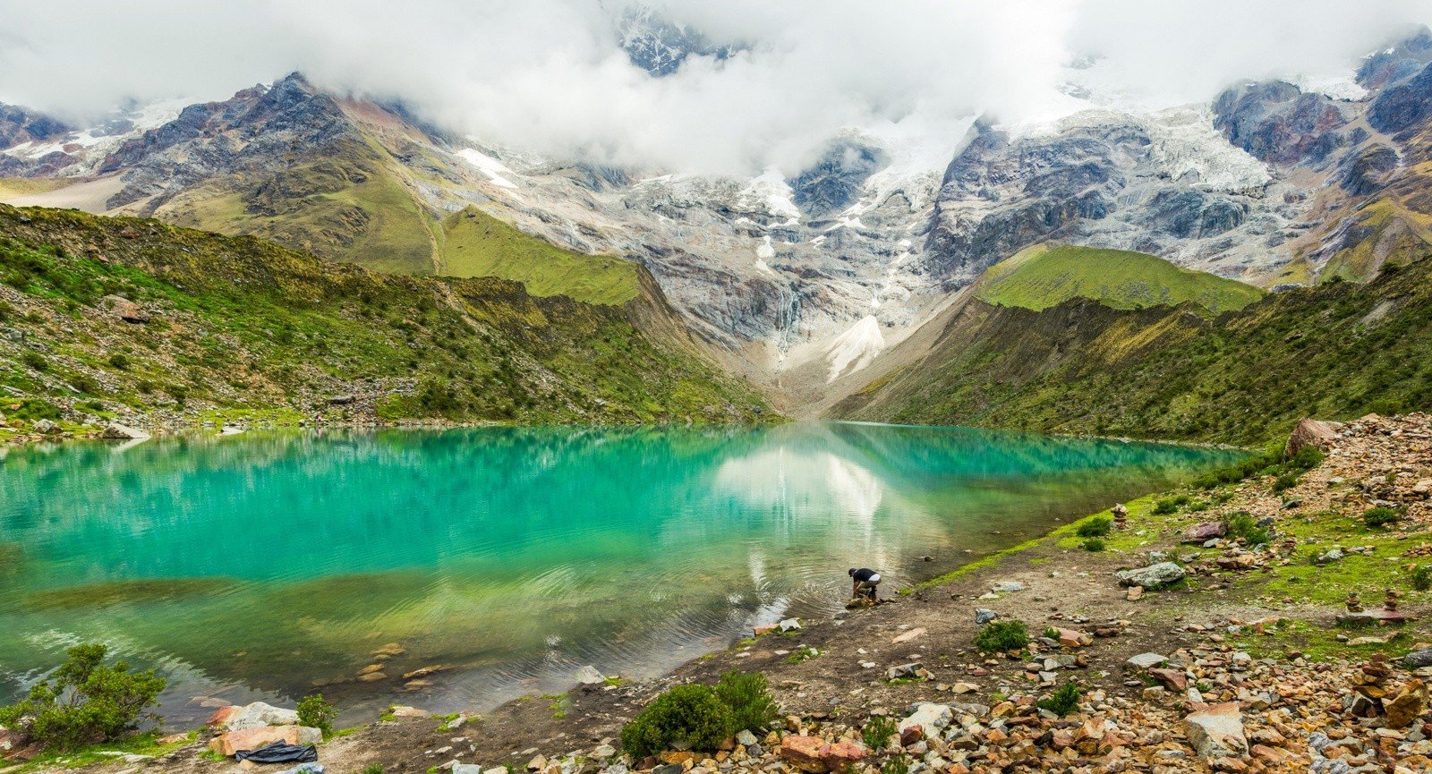 Glacial lake on the Salkantay Trek to Machu Picchu