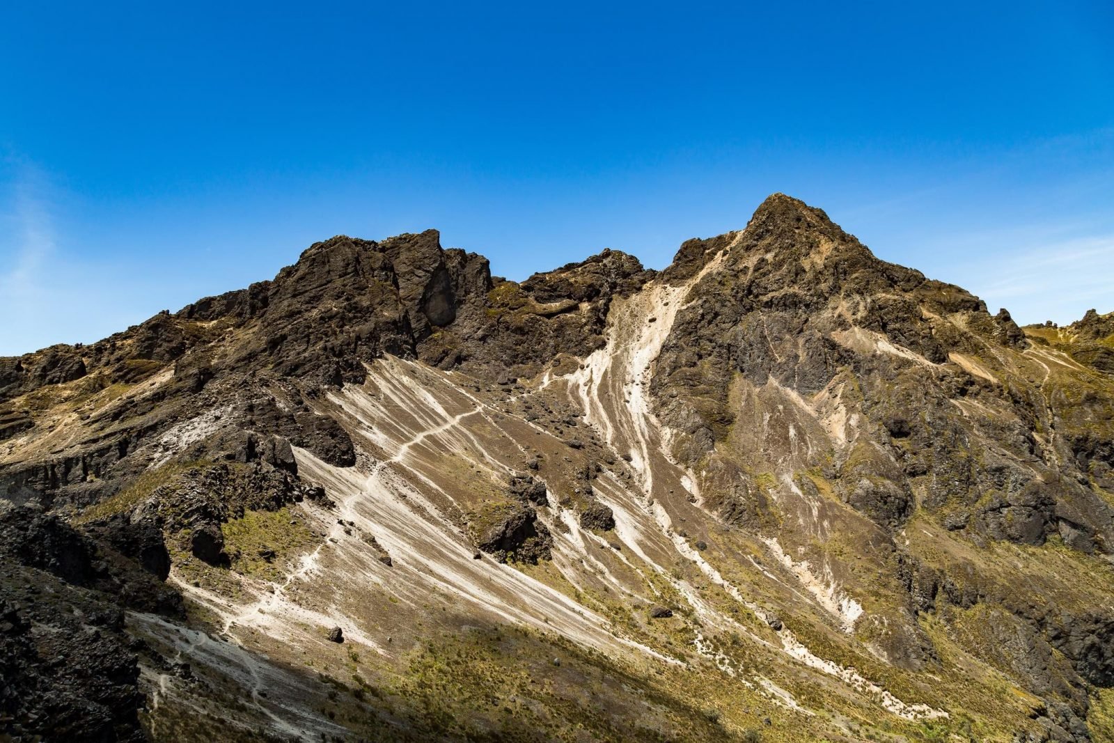 The craggy form of Rucu Pichincha, a stratovolcano near Quito