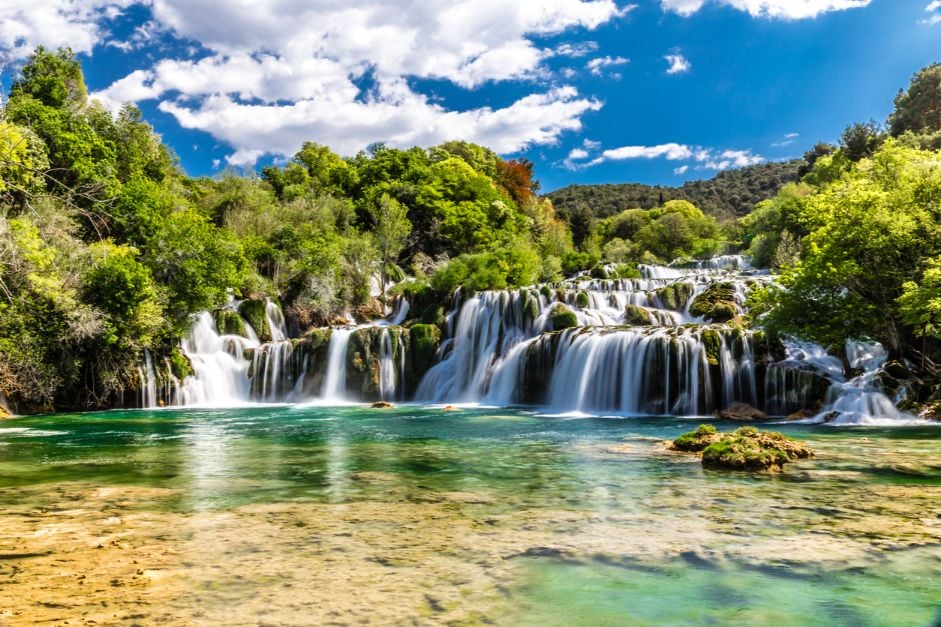 Skradinski Buk Waterfall in Krka National Park, Dalmatia, Croatia 