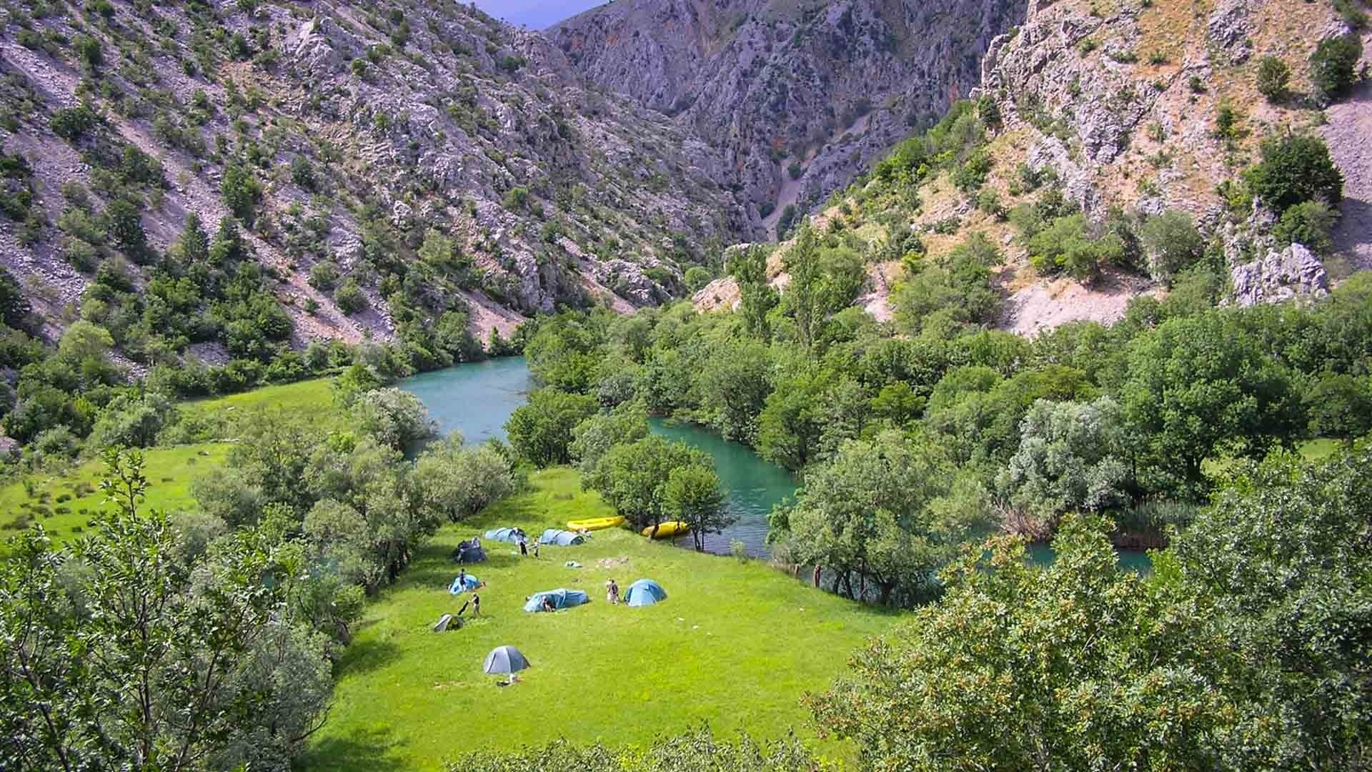 Wild Camping along the Zrmanja River, Croatia