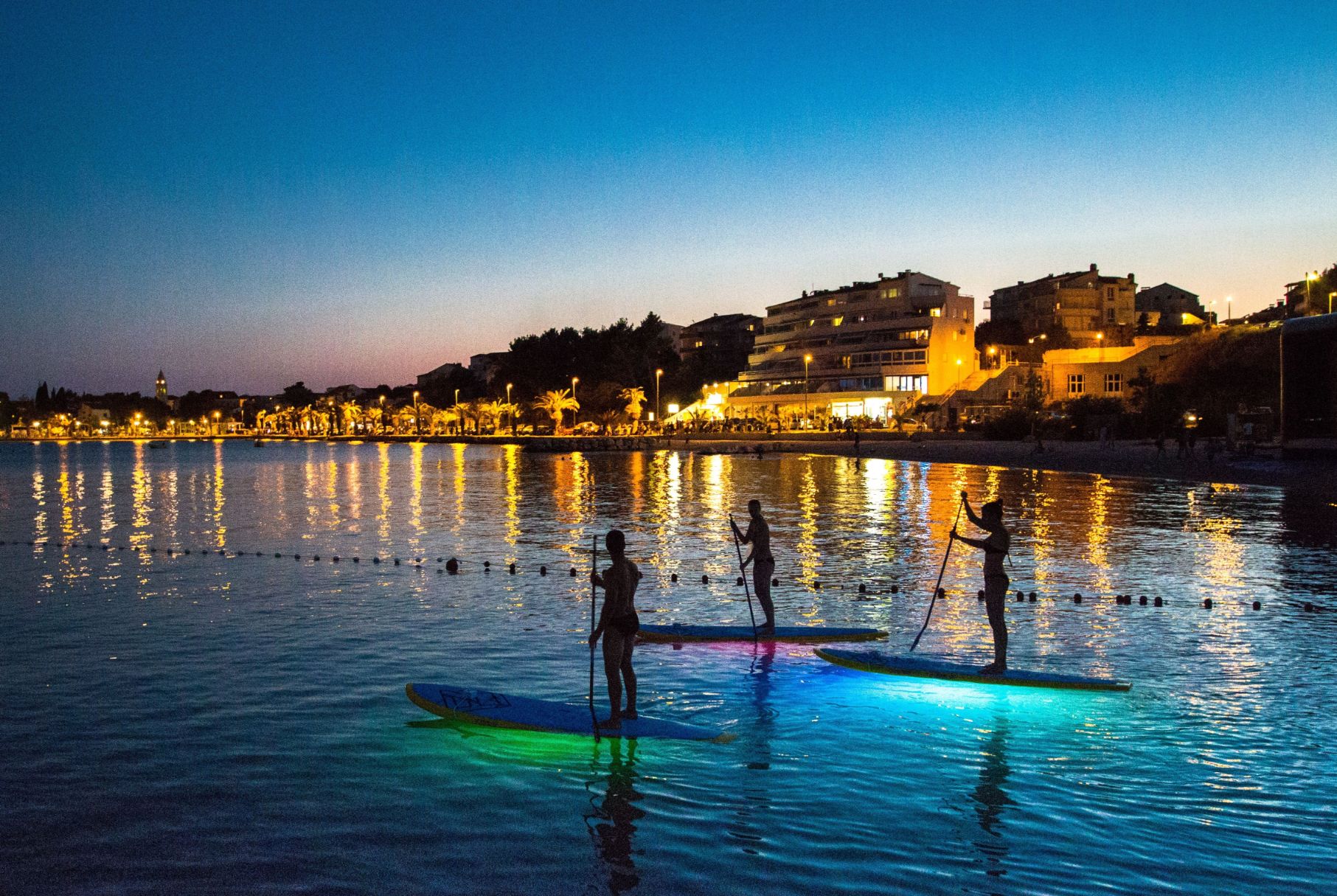 Dalmatian Coast SUP night time Split Adriatic Sea Croatia