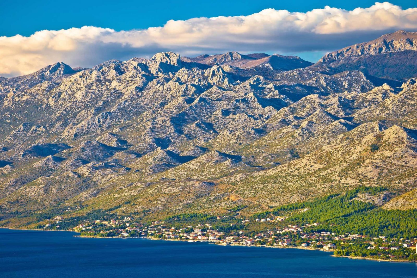 Starigrad Paklenica with Velabit mountain behind.