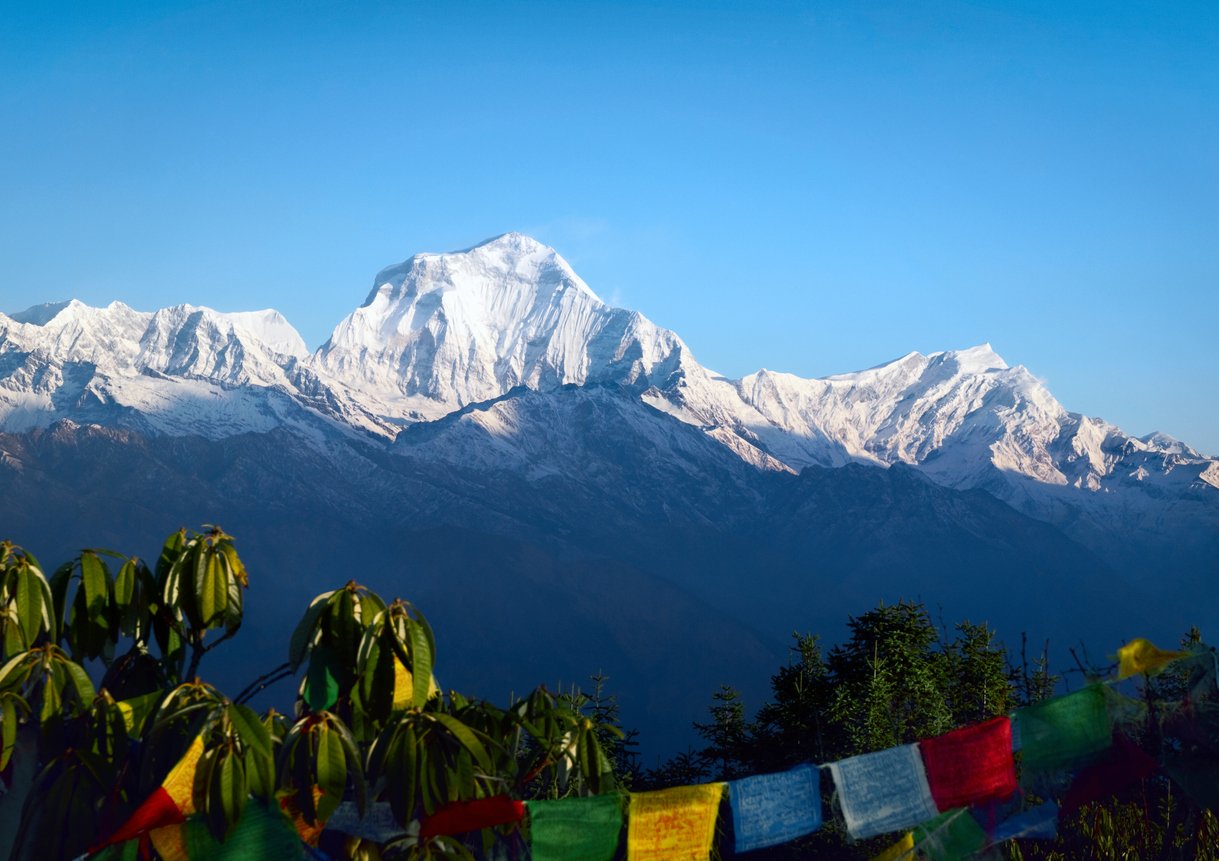 View of Annapurna I from the Annapurna Circuit