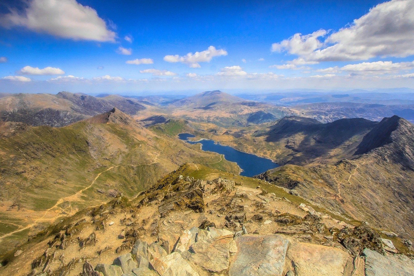 The view from the summit of Mount Snowdon