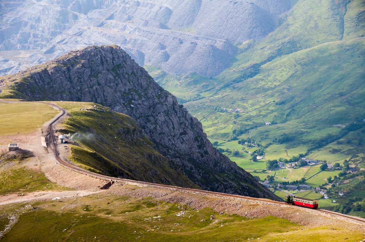 The train on its way down Snowdon