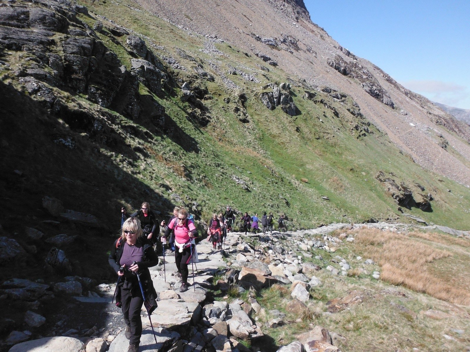 Walking up Mount Snowdon's Ranger Path