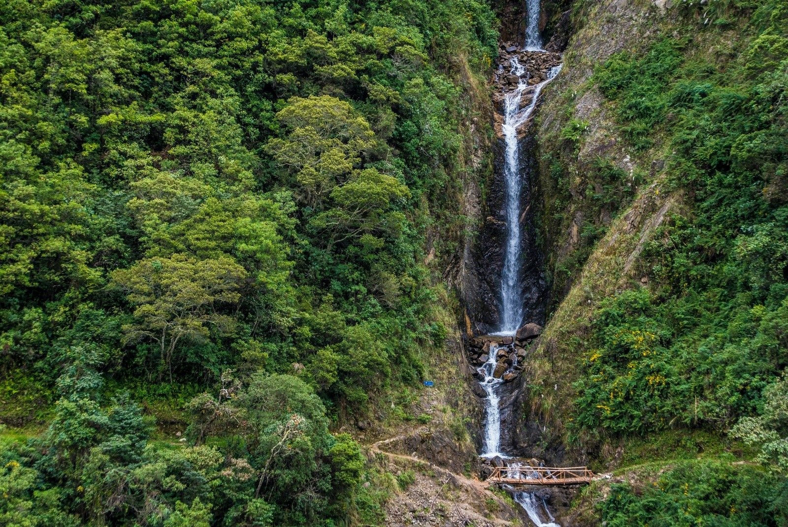 A waterfall near Machu Picchu.