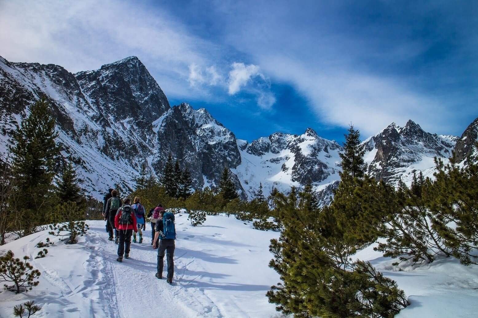 Much Better Adventurers hiking in the Tatra Mountains in Winter