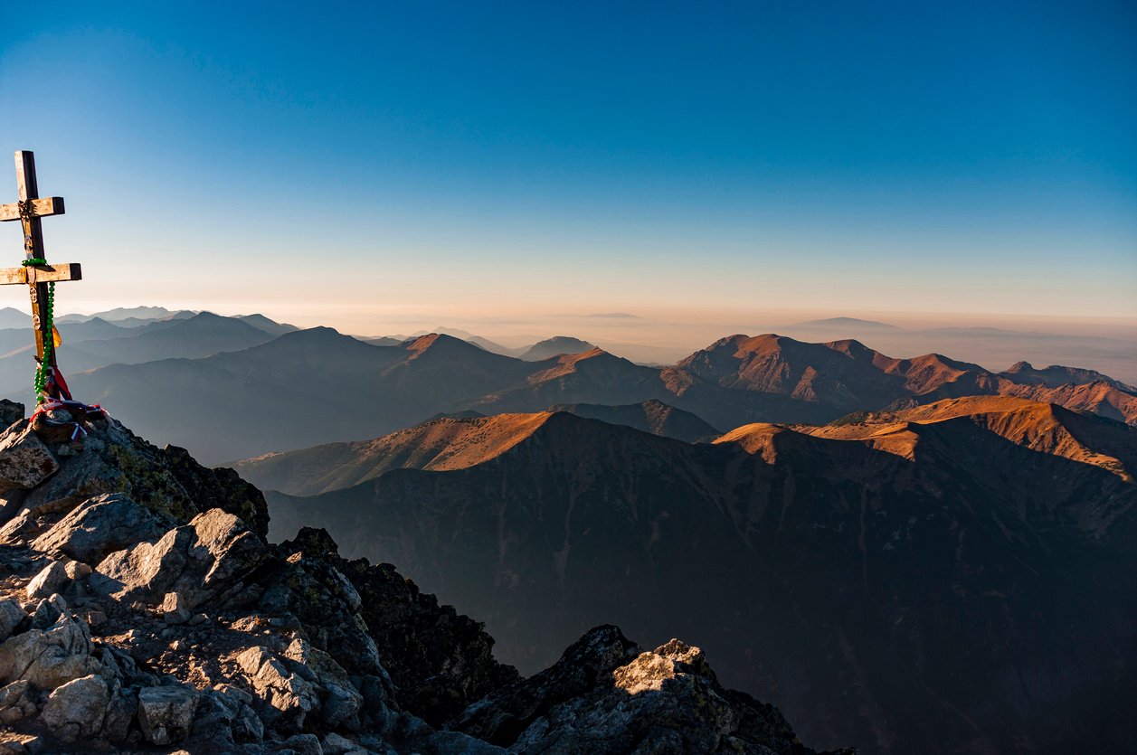 An Autumn view from the summit of Kriváň