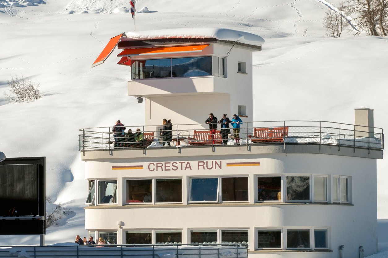 Saint-Moritz, Cresta Run in Swiss Alps
