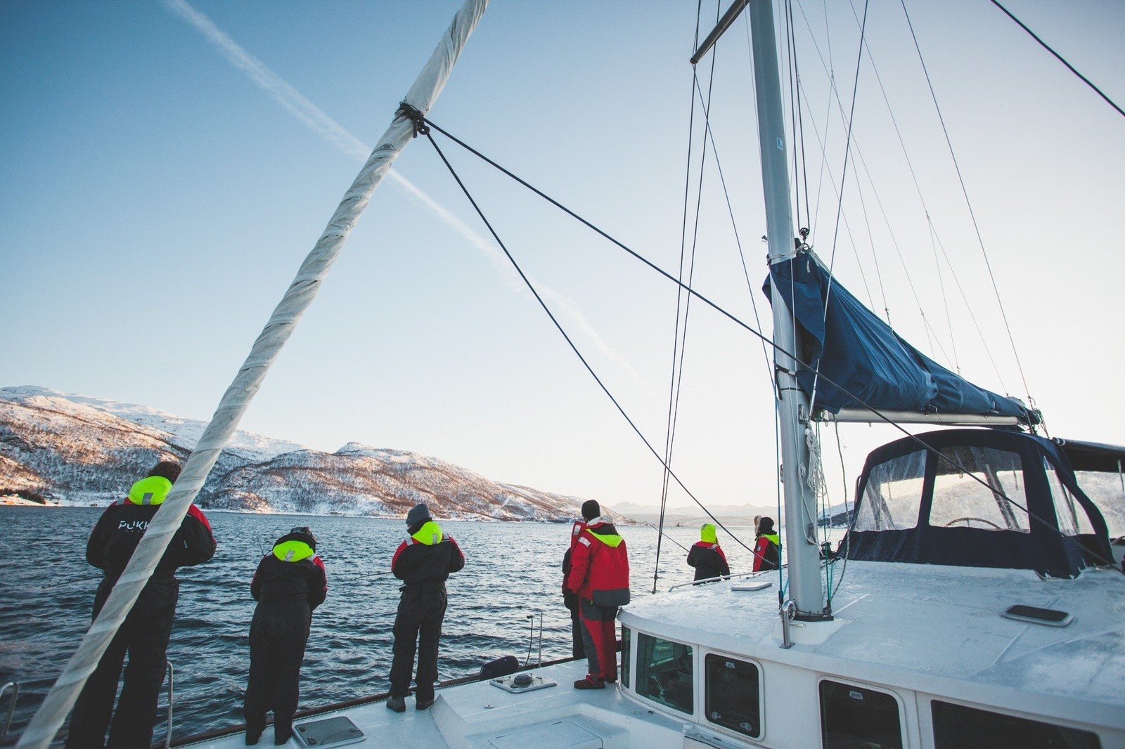 People on a boat trip in the Norwegian fjords