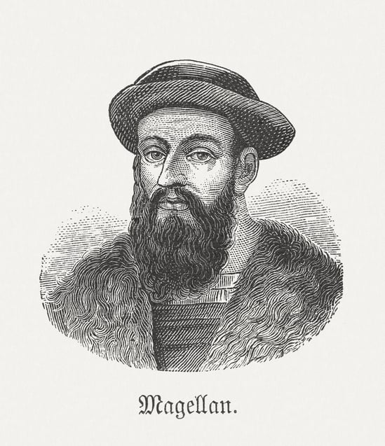 A portrait of Ferdinand Magellan.