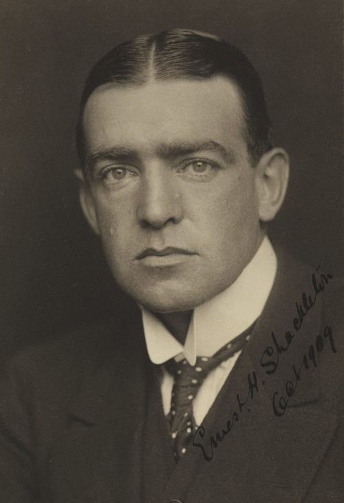 A photo of Ernest Shackleton.