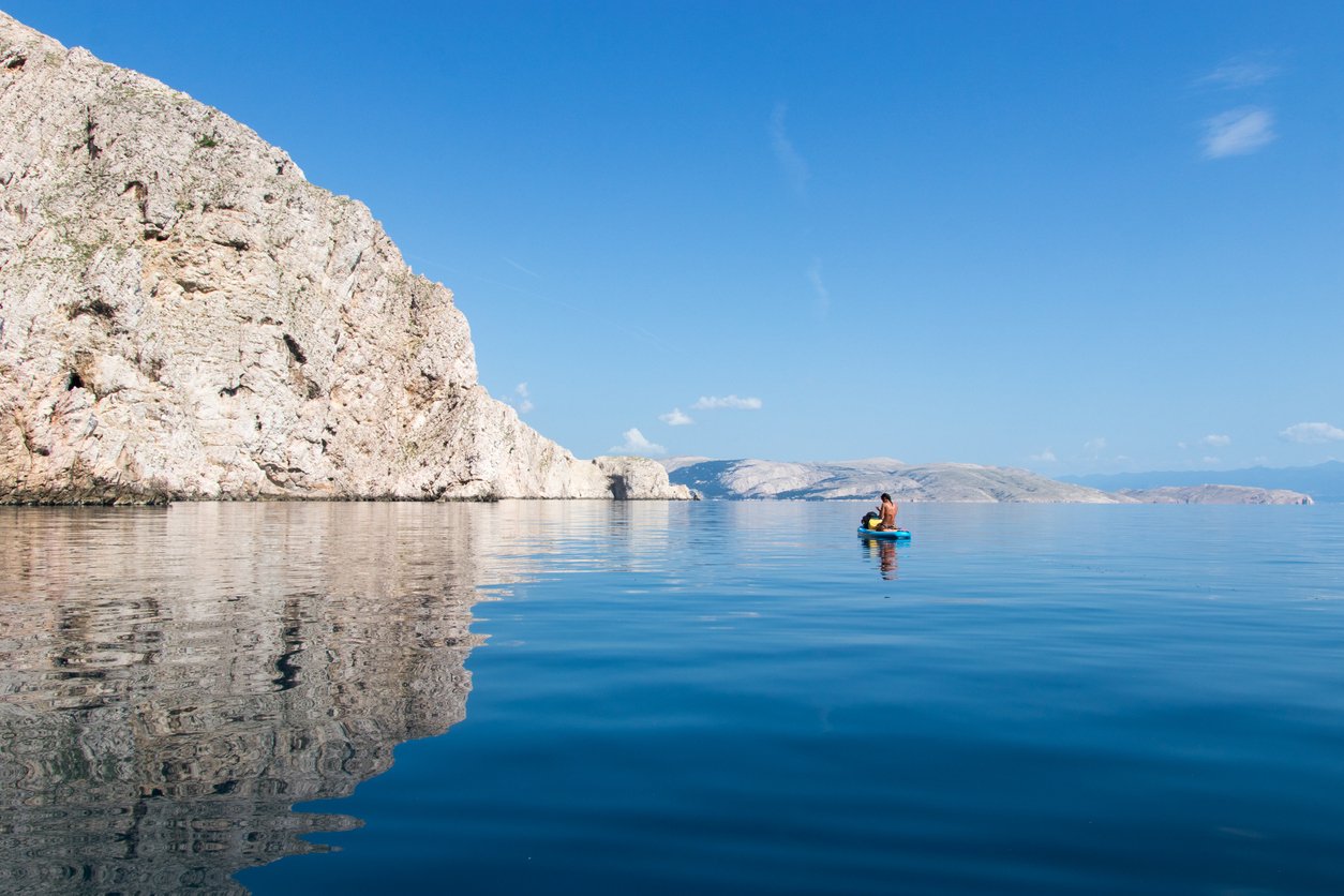 Kayaking in the Adriatic.