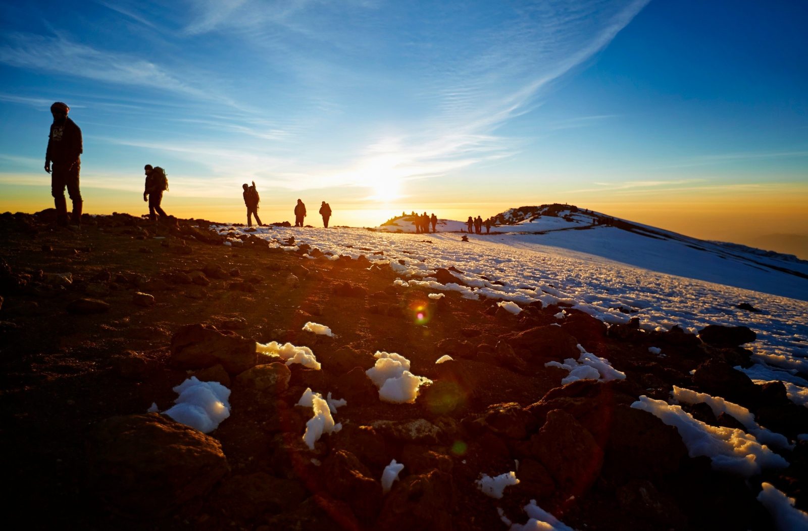 Hiking up Mount Kilimanjaro (5895m), Tanzania