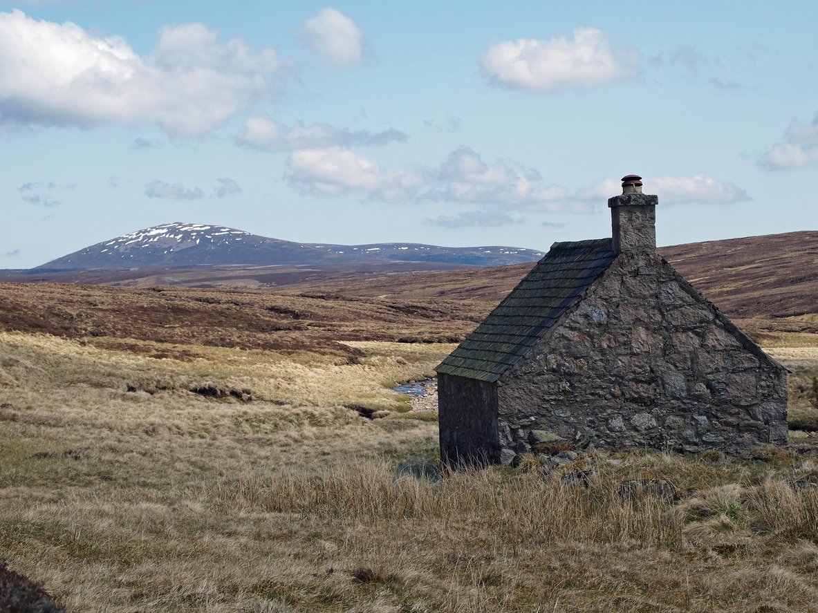 Sheilin’ o’ Mark bothy in the Eastern Highlands.