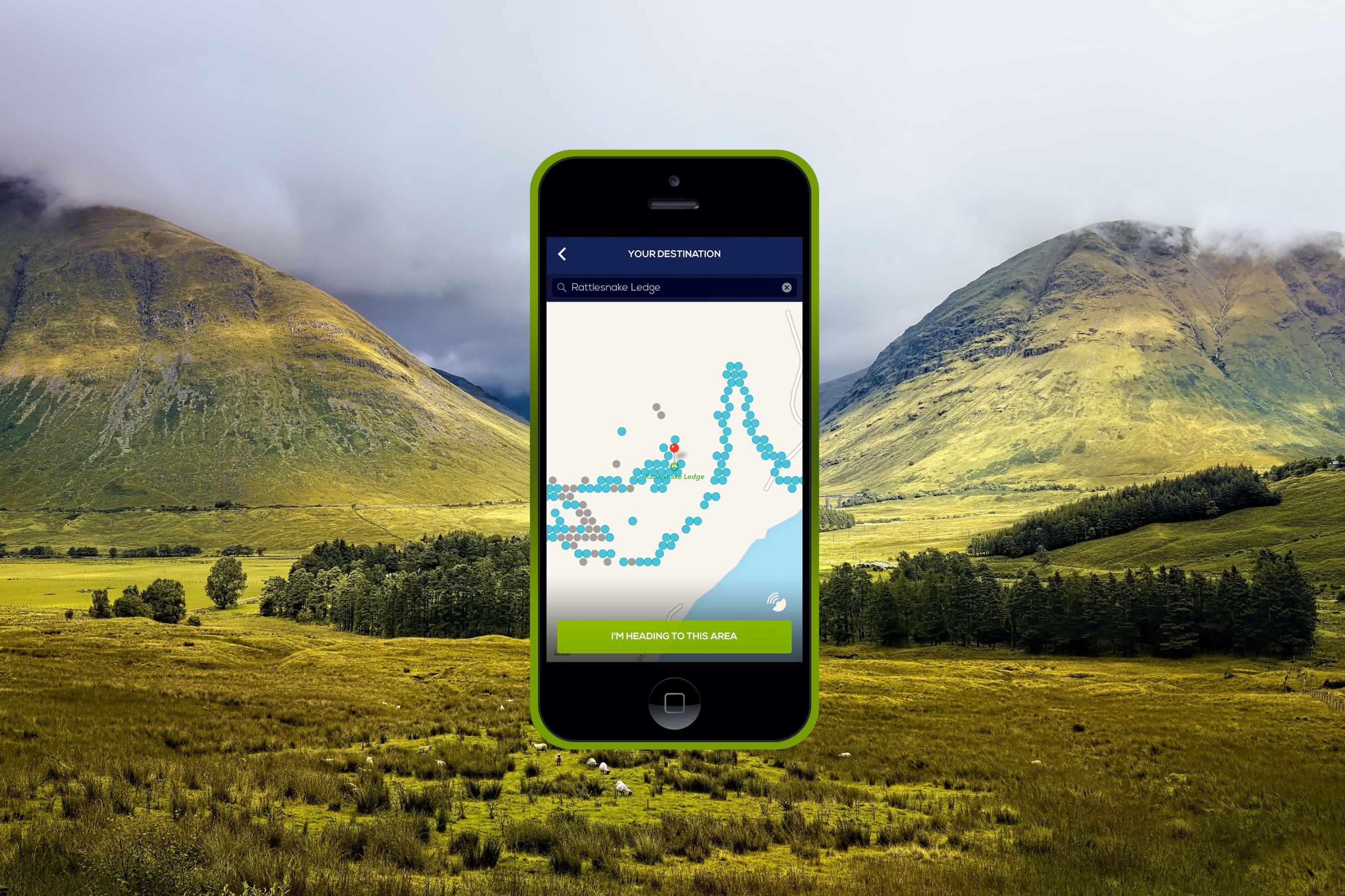 Cairn is an app which allows you to send out notifications before and after your trip.