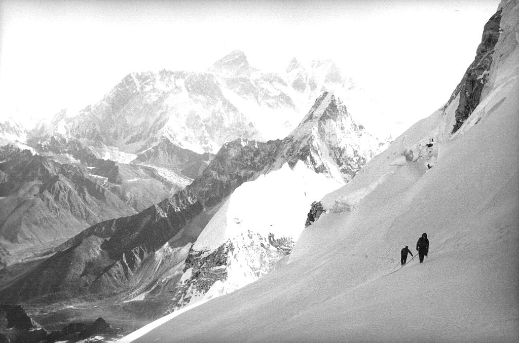 Alison Hargreaves climbing Kantega.