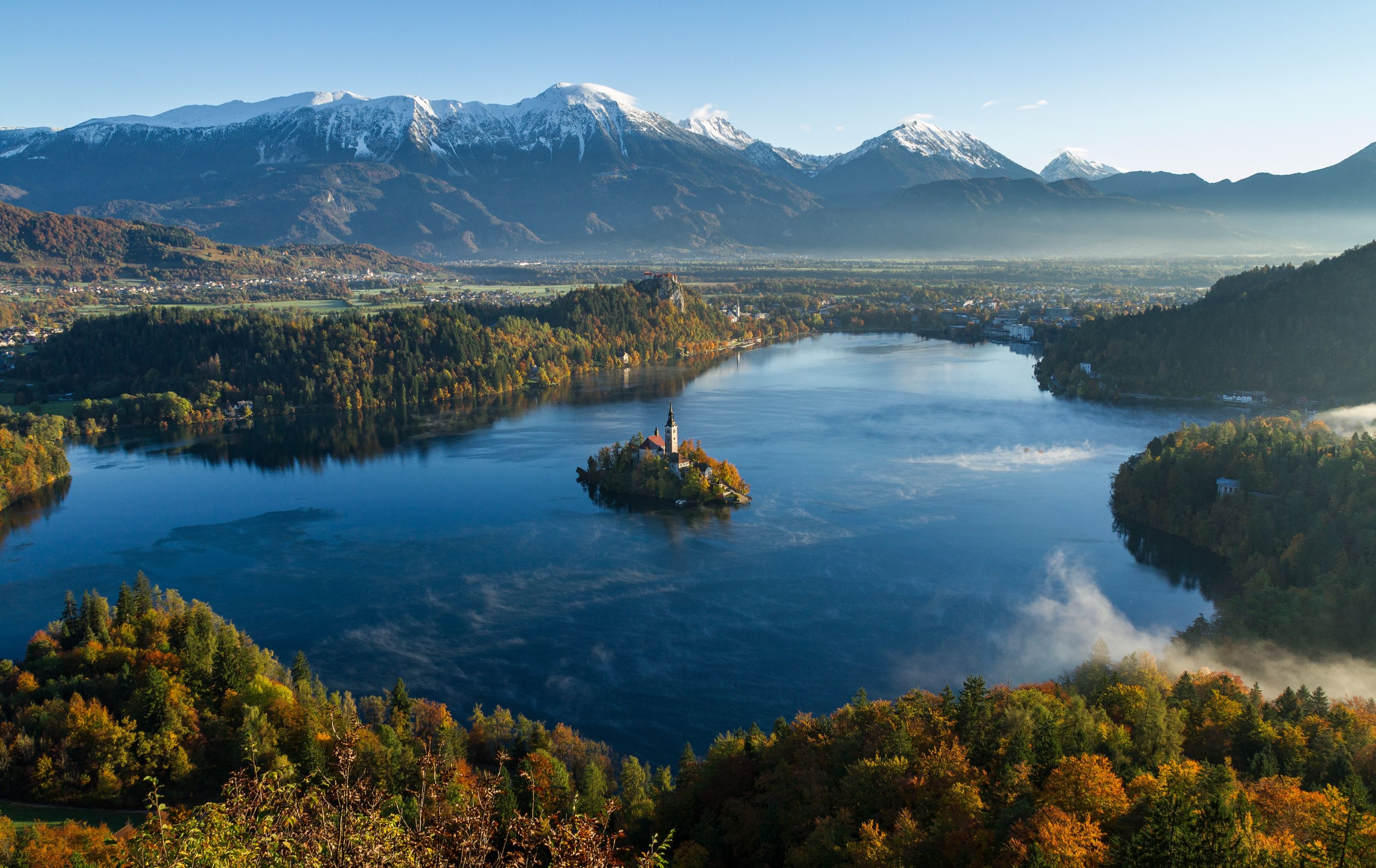 The church on the island in the insanely beautiful Lake Bled, in Slovenia