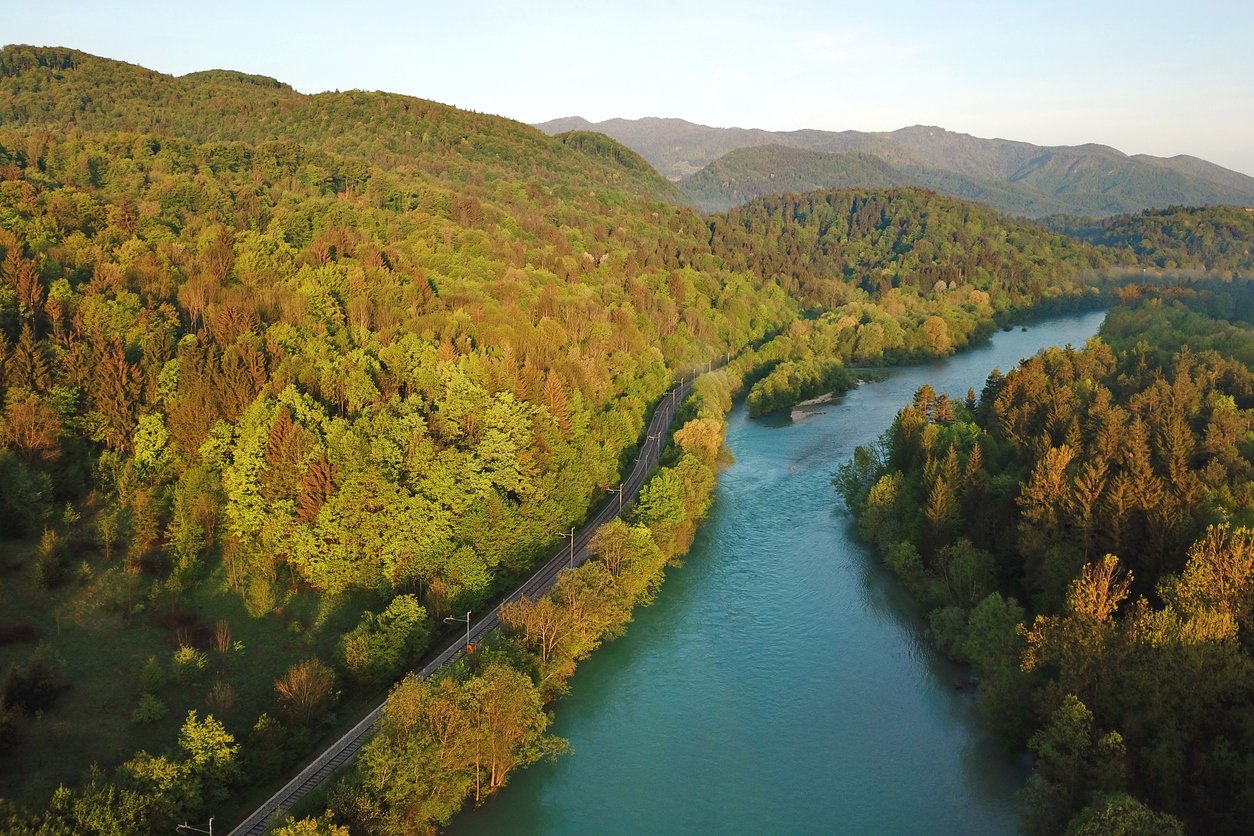 Sava River in Slovenia Valley: Hiking Trails in Slovenia