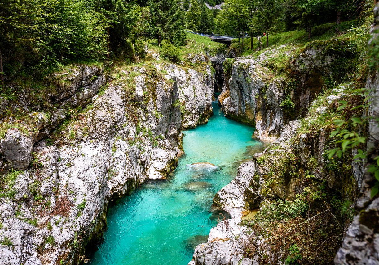 Velika Korita or Great canyon of Soca river, Bovec, Slovenia.