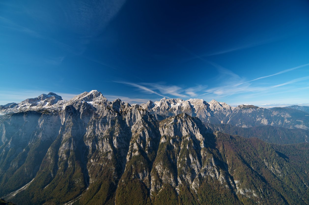 View from Debela peč, one of the best views in the Julian Alps, Slovenia